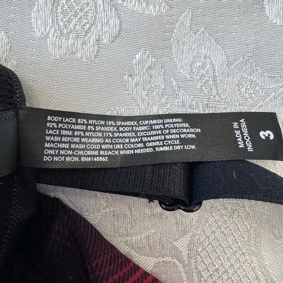 Torrid Babydoll Neglige Size 3X 22/24 Red Black Plaid Lace Sheer Sexy - Picture 5 of 9